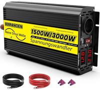 1500W/3000W Pure Sine Wave Inverter 12V to 230V Pure Sine Wave Voltage Converter, for Motorhome, Truck,with Built-in 5V/2.1A USB Charging Ports Car Converter 12 V
