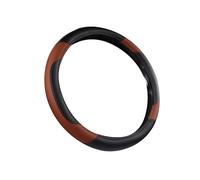 (1501 marrón) Funda de volante de cuero antideslizante para coche Motocovers, universal para volante