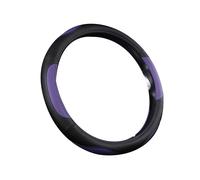 (1504 morado) Funda de volante de cuero antideslizante para coche Motocovers, universal para volante