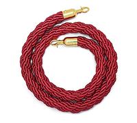 150cm/60in Length,Stanchion Rope with Stainless Steel Snap Hooks, Barrier Rope for Crowd Control, Hanging Stanchion Rope for Grand Openings/Museums