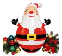 150cm Christmas Inflatable Santa Cute LED Light Outdoor Decor | Eye Catching 150cm Inflatable Santa Claus Features Built In LED Lights To Brighten Up Lawn Yard Night Holiday Display