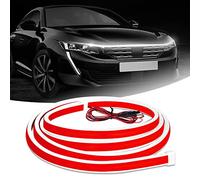 150cm Luces LED para Coche, Tira de Luces para Capó de Coche 10-16V Luces LED Exterior Luz Ambiente Circulación Diurna Universal Impermeable Car Decorativas Diurna Flexible para SUV y Camión