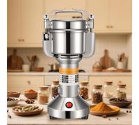 150G Mulino per Cereali Eléctrico, MINENICE 220V Mulino per Cereali Portable Ultrafino 28000RPM con tres Cuchillas para Hierbas, Especias, Frutos Secos, Spezie, Noci, Cereales y Polvo de Hierbas