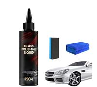 150ml Car Glass Polishing Liquid,Anti-Fog Hydrophobic Coating Spray,Auto Glass Oil Film Remover with Sponge and Towel,Remover Swirls,Scratches,Wiper Marks Oil Film