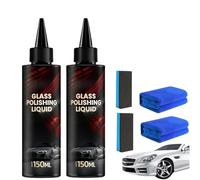 150ml Car Glass Polishing Liquid,Anti-Fog Hydrophobic Coating Spray,Auto Glass Oil Film Remover with Sponge and Towel,Remover Swirls,Scratches,Wiper Marks Oil Film