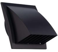 Ø 150mm Rejilla de Ventilación con Protección contra Lluvia y Viento y Válvula de Retención - Plástico ABS Antracita