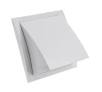 Ø 150mm Rejilla de Ventilación con Protección contra Lluvia y Viento y Válvula de Retención - Plástico ABS Blanco