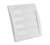 Ø 150mm Rejilla para Ventilación - Rejilla de Ventilación con Protección contra Insectos y Persianas Automáticas - Plástico ABS Blanco