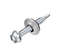 150pcs #12#14 Self Drilling Screws With Rubber Washer Zinc Plated Hex Head Tapping With EPDM For Metal Para chapas madera techo plástico(5.5x90mm DxL)