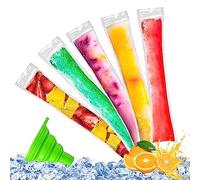 150PCS Bolsas para Helados, Bolsas Pop Mold, Bolsas Popsicle con embudo, para yogur, helado etc