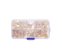 150pcs Boxed Terminal Block Wire Connector M3/M4/M5/M6/M8/M10 O-type Ground Lugs Terminal Cold-Pressed Copper Tab Wiring Nose