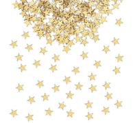 150PCS Confeti de Madera Estrellas,Confetis Estrellas,Confetis estrellas Doradas Madera,Confeti madera Navidad,Adornos Navidad de madera Mini,para Navidad Nochevieja Boda Cumpleaños DIY Manualidades