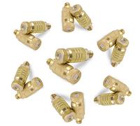 150pcs High Pressure isting Nozzle Kit for Cooling System, 3/16" Threaded Brass ister Nozzles, Anti-drip Fogging Spray Head for Landscaping, Air Humidification, Spraying ion, Gold (Size :
