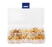 150pcs M3/M4/M5/M6/M8/M10 Ring Lugs Eyes Copper Crimp Terminals Cable Lug Wire Connector Non-insulated Assortment Kit