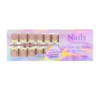 150PCS Puntas de uñas francesas Pre-applied Tip Primer Base Coat postizas flexibles para DIY arte No se necesita imprimación duraderas como en un salón