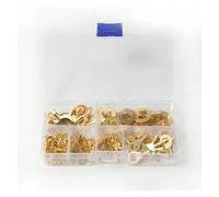 150PCS Ring Lug Terminals Electrical Wire Connectors Non-Insulated Crimp Terminal Assortment M3/M4/M5/M6 with Box