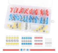 150PCS Terminales Aislados Impermeables, Conectores Tope de Cable Terminales Aislados Impermeables, Terminales Eléctricos Termorretráctiles, Conectores de Alambre, para Auto, Electricos Soldadura