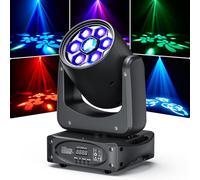 150W Cabeza Móvil LED 6 Bee Eye RGBW Luz Discoteca dmx512 DJ Luces Escenario con Prisma Efecto de Luz Iluminación 8 Gobos para DJ Bar Fiestas Bodas Iglesias Nocturno