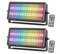 150W Efecto Trueno Luces Estroboscópicas con Control Remoto, 270 RGB + 180 Blanco LEDs Luces de Fondo del Escenario Iluminación para DJ Fiestas Bares Discoteca Musicales Actuaciones, 2 PCS