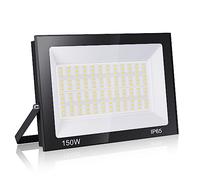 150W loyal Foco LED Exterior, Alto Brillo Proyector LED Exterior Iluminación, 6000K Blanco Frío Luz de Seguridad Impermeable IP65, Lampara LED Pared Techo para Jardín Garaje Camino Patio