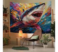 150Wx230Tcm, Tapiz De Graffiti De Pintura Al Óleo Y Vida Silvestre, Decoración De Pared, Tapiz, Adornos Pared, Tapices De Pared, Decorativo Para Pared Para Sala De Estar Con Accesorios