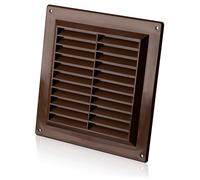 150x150mm Rejilla de Ventilación de Plástico ABS Marrone con Mosquitera - Rejillas de Ventilación Rectangulares