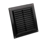 150x150mm Rejilla para Ventilación - Rejilla de Ventilación con Protección contra Insectos - Plástico ABS Negro