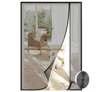 150x200cm Fiberglass Heavy Duty Mesh Screen Doors with Magnets Anti Mosquito Mesh Net Anti Mosquito for Single Front Patio Sliding Door Black