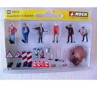 15111 Noch HO Trabajadores De Construcción Con Accesorios, Escala 1:87