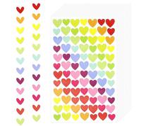 1512 pegatinas coloridas con forma de corazón, Pegatinas de corazón pequeñas, calcomanías coloridas de corazón autoadhesivas, pegatinas recompensa álbumes recortes, sobres, decoración