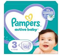 152 Pampers Active Baby - Pañales (talla 3, 6 - 10 kg.