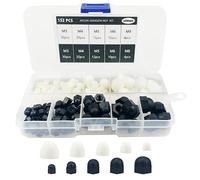 152 Piezas Nylon Tapas De Tuercas De Pernos, Tapa Encajada Abombada, Para Pernos Y Tuercas Protectores, Nylon Tapa De Tuerca Hexagonal Para Tornillostapas De Tornillos TapóN De Tubo M3 M4 M5 M6 M8