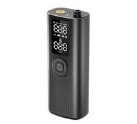 152025 Bomba de aire para vehículo, pantalla digital inteligente, portátil, ligera, compresor ABS negro, multiusos, para neumáticos de coche, pelotas, juguetes, deportes al aire libre, 12 V, 7,5 A