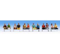 15250 Noch HO Paquete De 12 Personajes Sentados Escala 1:87 Bancos No Incluidos
