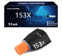 153X W1530X 153A W1530A Kits de Recarga de Tóner Compatibles Cartuchos de Tóner de Alto Rendimiento para HP LaserJet Tank 1504 2504 MFP 1604w 2604dn 2604sdn 2604sdw Impresoras,Black-1 Pack