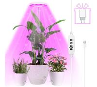 155cm Lámpara de Planta, 72 LEDs Lámpara de Planta de Espectro Completo, Luces de Crecimiento Ajustable en Altura con Temporizador 3/9/12H, 10 Brillos, 3 Modos, Lampara de Crecimiento