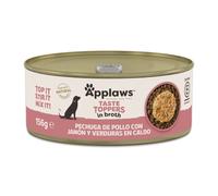 156 g Applaws Taste Toppers Pollo con Jamón y Vegetales en Caldo lata para perros