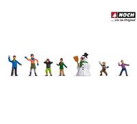 15821 Noch Ho Niños Que Juega Cn La Nieve Y Muñeco de Nieve Escala 1:87