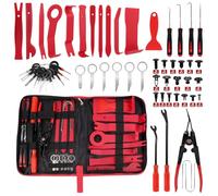 158pcs Herramientas Kit Desmontar Coche, Kit Mantenimiento De Interiores Automotrices, Cuñas de Plástico para Quitar Paneles Y Paneles de Puerta de Coche, Herramientas de Revestimiento Interior