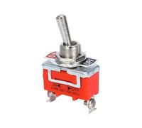 15A 250V SPST 2 4 6 Terminal ON OFF Interruptor de palanca Tapa impermeable autoblocante(E-TEN1322,1PCS)