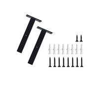 15cm 2PC Soporte Para Estante Estanterías De Metal Soporte De Pared Balda Flotante Multiuso Decorativo Estilo Industrial Retro Negro, Escuadras Baldas De Hierro Pared Montaje De Bricolaje (Cuadrado)