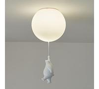 Ø15CM Cuarto De Los Niños Lámpara De Techo E27 Bear Luz De Techo Chico Chica Dormitorio Iluminación Interior G9 Bombilla Lámparas De Araña Nórdico Salón Restaurante Luces De Globo,A
