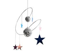 15cm Disco Ball Ornament - PVC Spiral Hoop Hanging Decor Kit | Reflective Sun Catcher DIY Assembly Wind Spinner | Window Garden Balcony Car Rearview Mirror Decoration