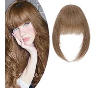15cm Flequillo Postizo Grueso Pelo Natural Clip de Estilo Francés #6 Castaño Claro (14g)