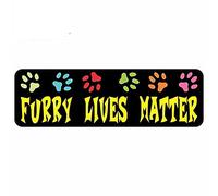 15cm x 4,6 cm para Furry Lives Matter Sign pegatinas divertidas para coche vinilo de Anime impermeable