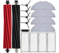 15er/set Accesorios de Recambios para Roborock S8 / S8+ / S8 Plus / S8 Pro Ultra Kit Recambios,2 Cepillos Principales 4 Paños de Fregado 4 Filtro 4 Cepillos Laterale 1 Cepillo de Limpieza