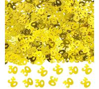 15g Confeti para decoración de 30 cumpleaños, color dorado, decoración de mesa para hombre y mujer, decoración para esparcir y cañón de confeti para 30 años de celebración