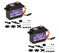 15kg Digital Servo con alto par de engranajes de metal RC Servomotor, 6V, 180 °, para RC Car 1/10 1/8 Aviones Barco Robot Helicóptero [2PCS]