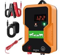 15KM Pastor electrico , cerca eléctrica Controlador de pulso de alto voltaje seguro Granja de animales Cerca eléctrica Pastor Granja de animales Pastor eléctrico para vacas, ganado, caballos (Negro)