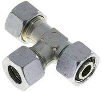 15L Acero Galvanizado En Zinc Conector En Ángulo Recto T De Corte Con Giratorio 315 Bar Ajustable ISO 8434-1